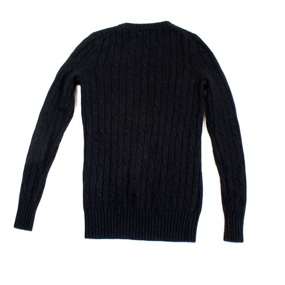 Vineyard Vines Womens Size XXS Black 100% Cashmere Cable Knit Sweater Classic - Picture 2 of 6